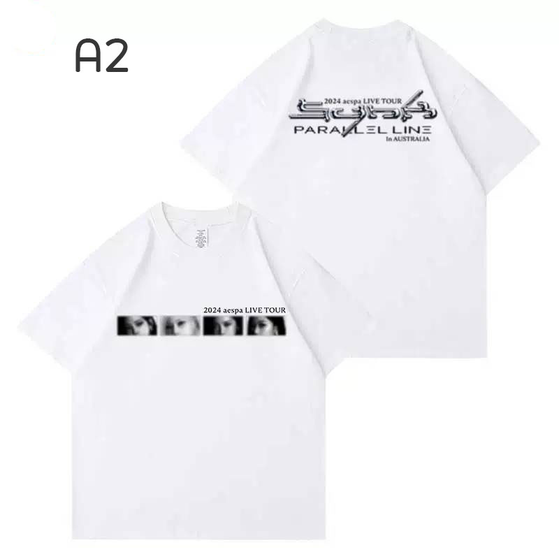 เสื้อยืด Aespa : 2024 Aespa LIVE TOUR - SYNK : Parallel Line