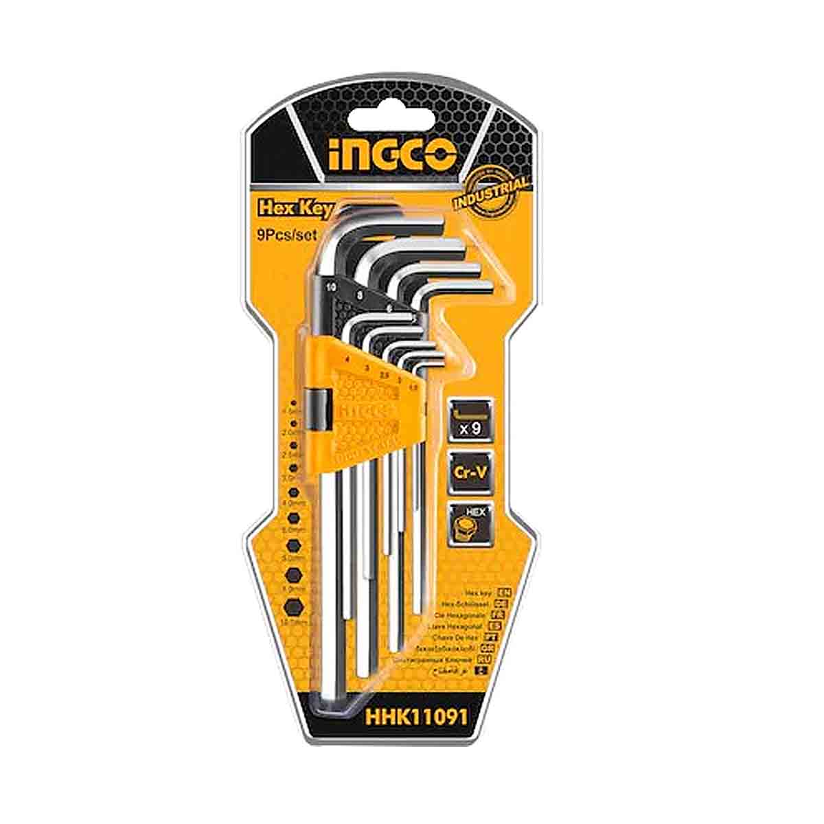 INGCO กุญแจหกเหลี่ยมชุด HHK11091