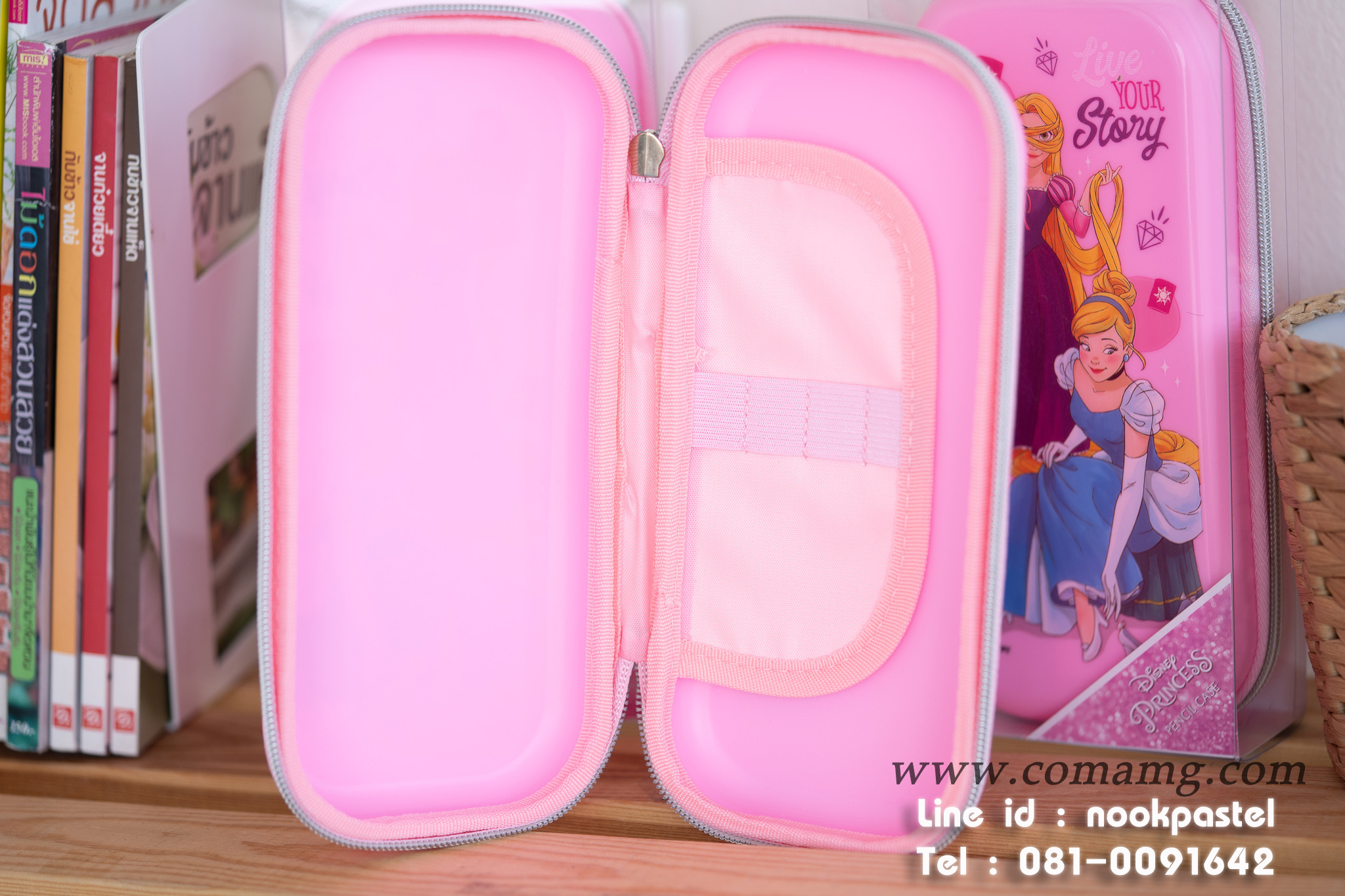 กล่องดินสอเจ้าหญิงซิลเดอเลล่า&ราพันเชล สีชมพู รุ่นซิปรอบ ลิขสิทธิ์แท้