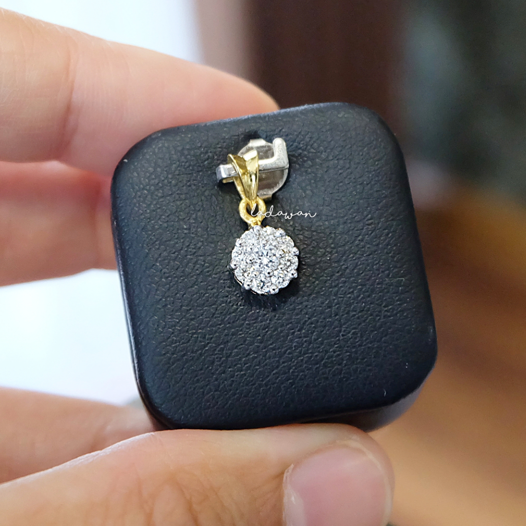 จี้เพชรประกบ 6mm