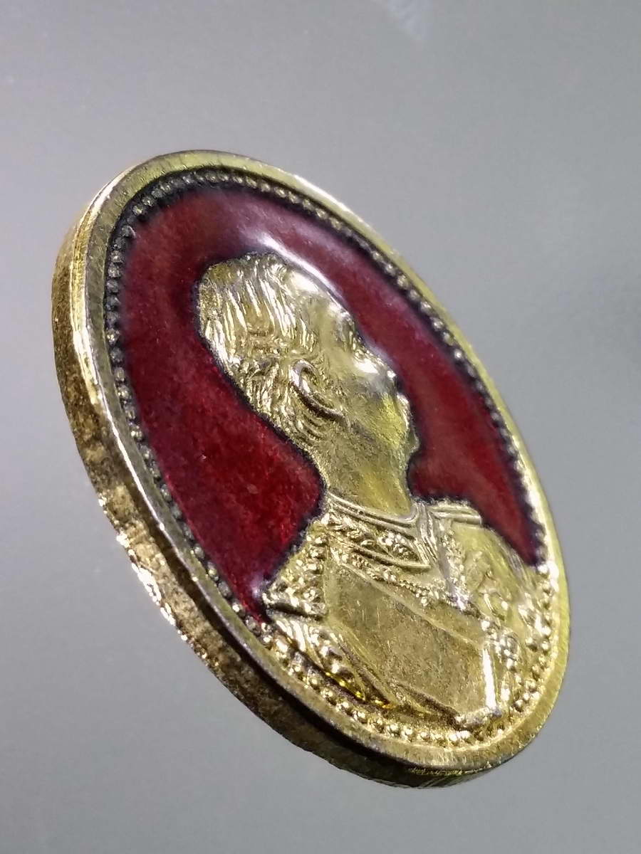 รหัสสินค้า พระมหากษัตริย์และบุคคลสำคัญ 300 เหรียญกะไหล่ทองลงยา รัชกาลที่ 5 หลังจปร.