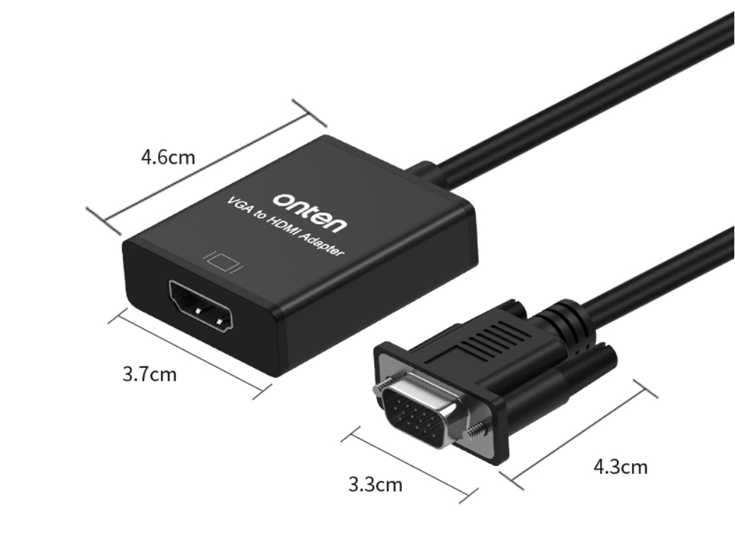 ตัวแปลงสัญญาณ OTN-5138S (VGA to HDMI Adapter with Audio)