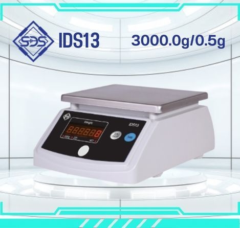 ตาชั่งดิจิตอลกันน้ำ เครื่องชั่งกันน้ำ แบบตั้งโต๊ะ ชั่งได้สูงสุด 30kg ค่าละเอียด 5g ป้องกันน้ำและฝุ่นระดับ IP68 รุ่น : IDS13 ยี่ห้อ : SDS
