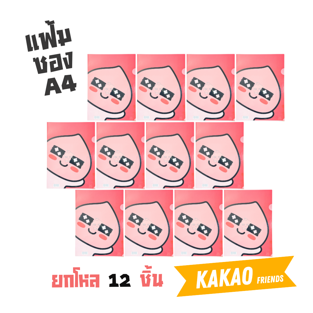 (ยกโหล) KAKAO แฟ้มสอด ขนาดA4 ใส่เอกสาร แฟ้มซอง ลายการ์ตูนลิขสิทธิ์ สินค้าพร้อมส่ง ออกบิลได้