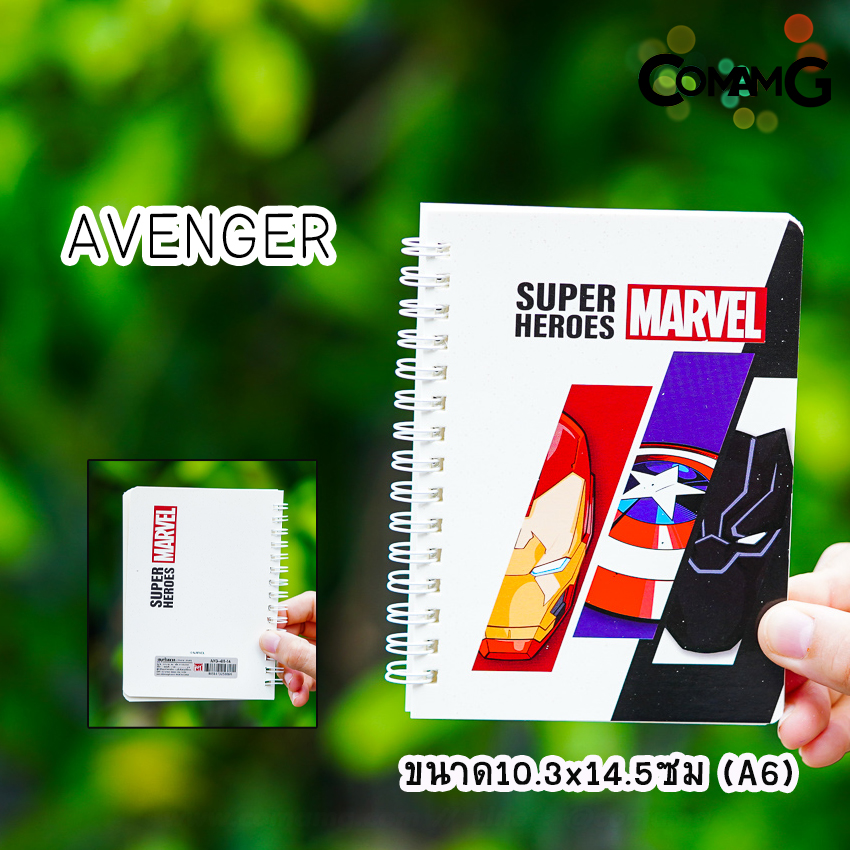 สมุดโน๊ต ขนาดA6 (10.3x14.5CM) สมุดริมลวด บันทึก ลายการ์ตูนลิขสิทธิ์แท้ พร้อมส่ง