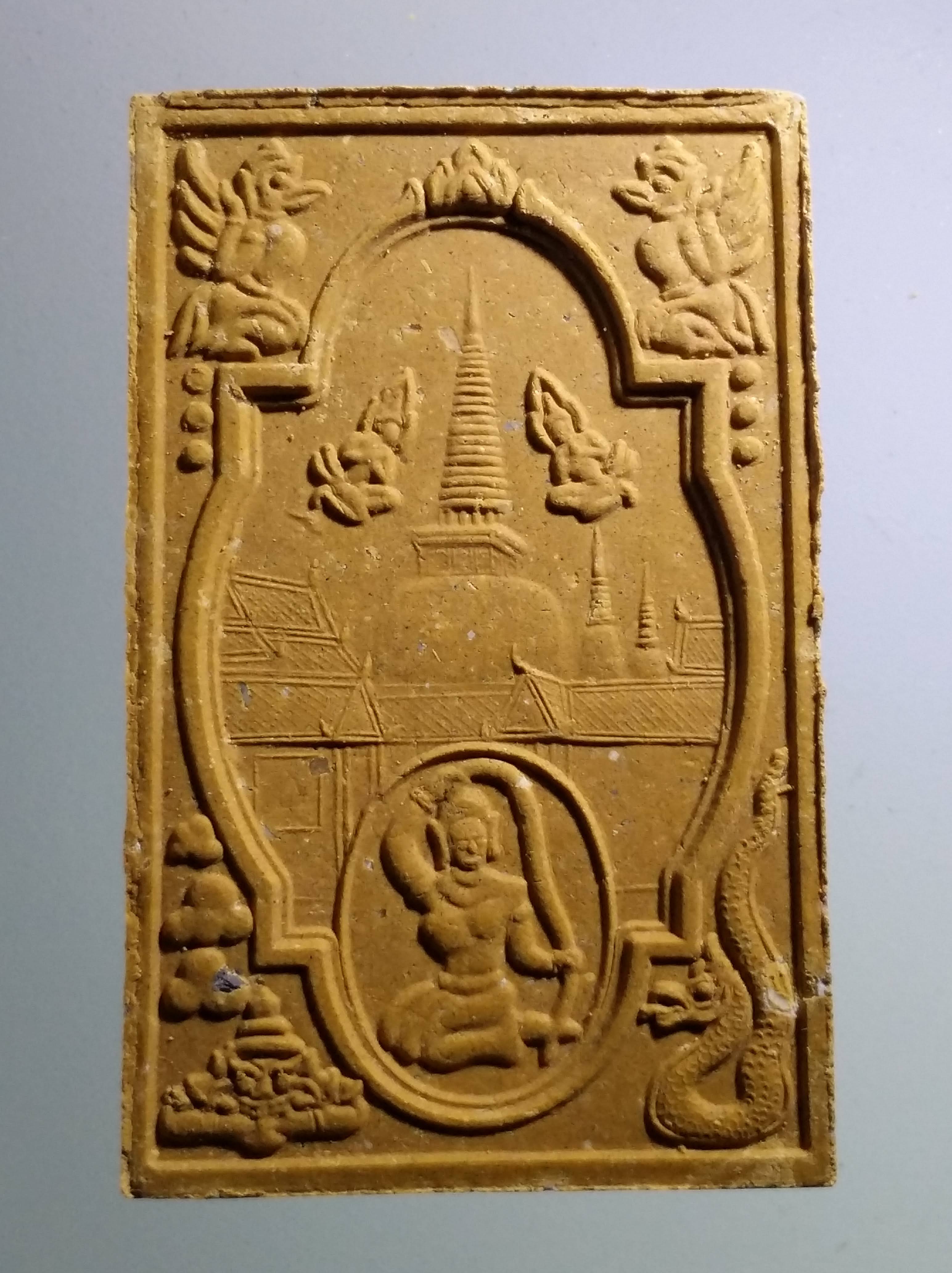 รหัสสินค้า จตุคามรามเทพ 485 พระเทวราชโพธิสัตว์จตุคามรามเทพ หลังพระแม่ธรณีบีบมวยผม รุ่น สิริมงคล ปี 49