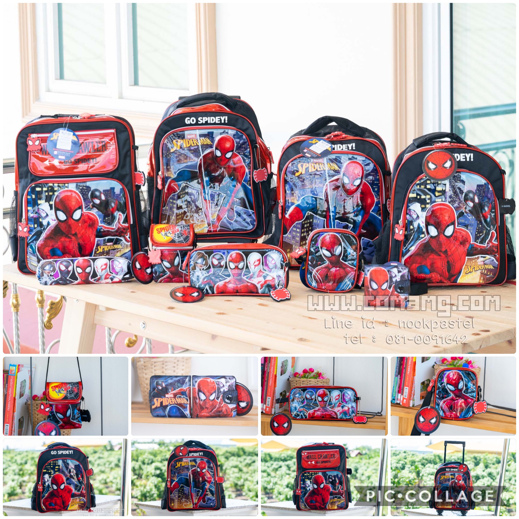 กระเป๋าสะพายหลังสไปรเดอร์แมน 12/13/14 นิ้ว (Spider-man) ลิขสิทธิ์แท้
