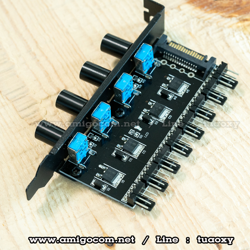 ปรับรอบพัดลม 4chanel 8ช่องพัดลม Sata