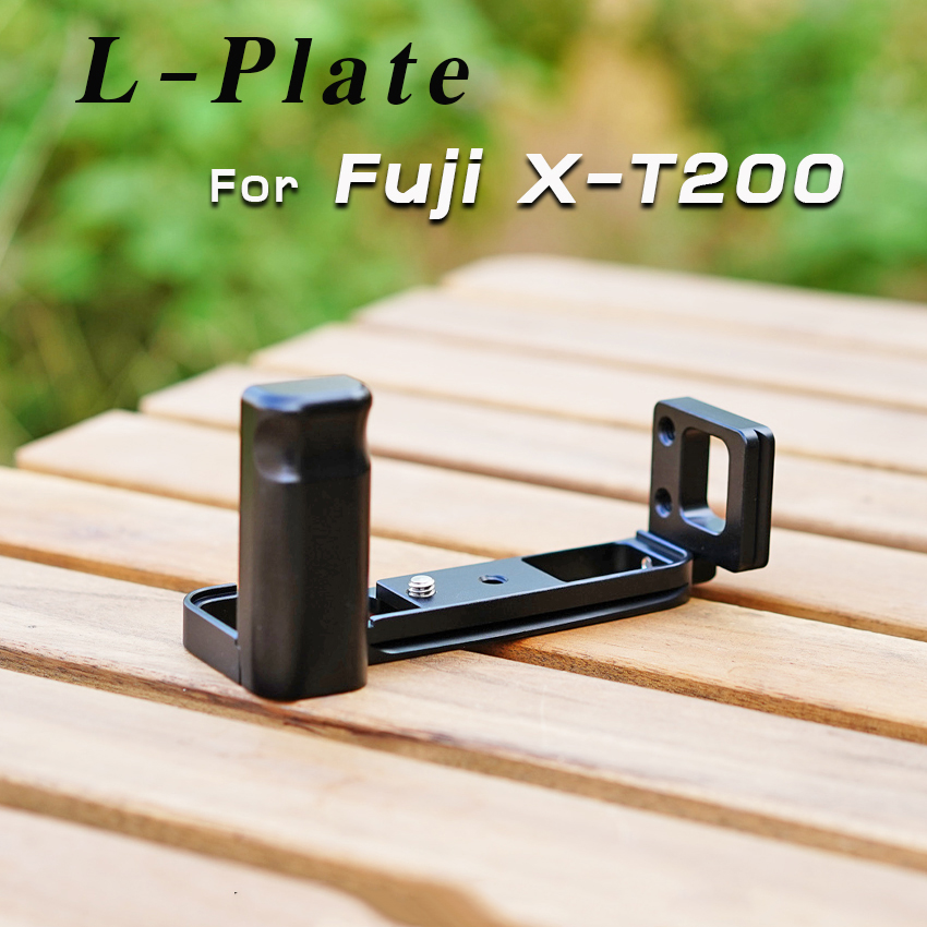 L-Plate Fuji XT200 กริปมือ X-T200 สีดำ-แดง-เทา