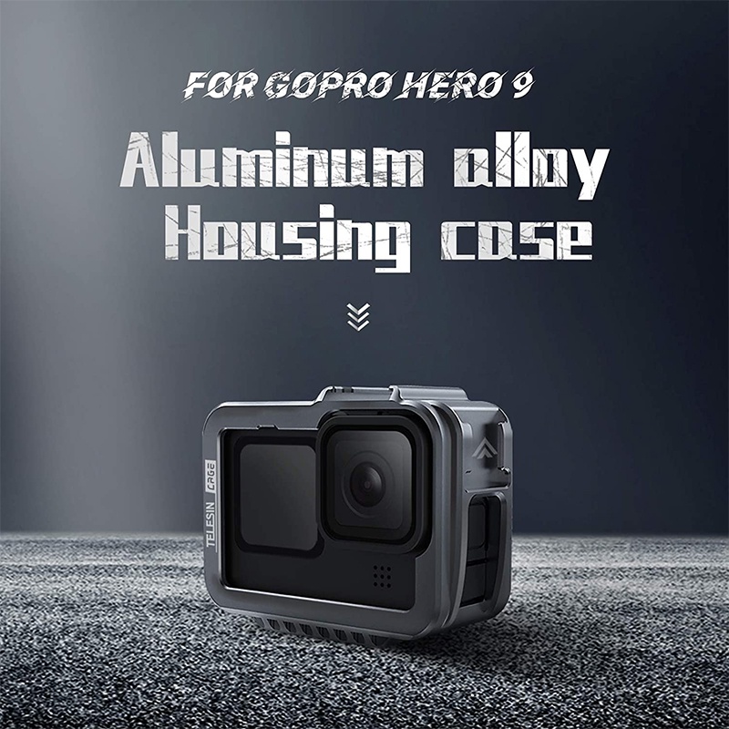 GoPro 11 / 10 / 9 Telesin Aluminum Alloy Frame Case เคสอลูมิเนียม เคสกันกระแทก