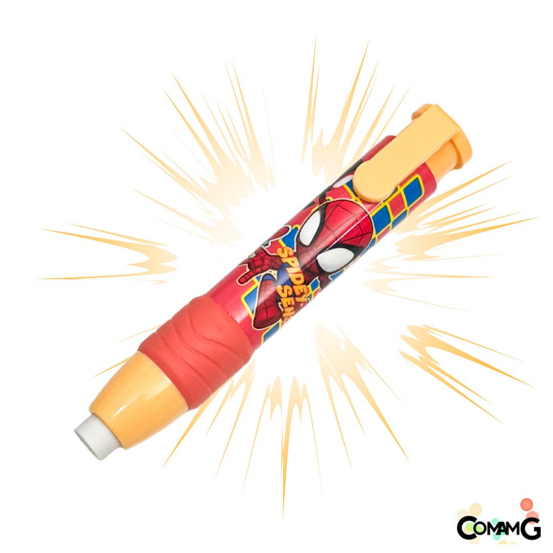 ยางลบแท่ง แบบด้ามกด ทรงดินสอด้ามยาว มียางรองนิ้ว ลายการ์ตูน พร้อมส่ง