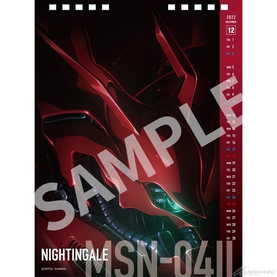 <Preorderถึง 28/5/2021>เปิดรับPreorder มัดจำ 300บาท Gundam Mechanical Calendar 2022 UC NexT 0100 ปฏิทิน