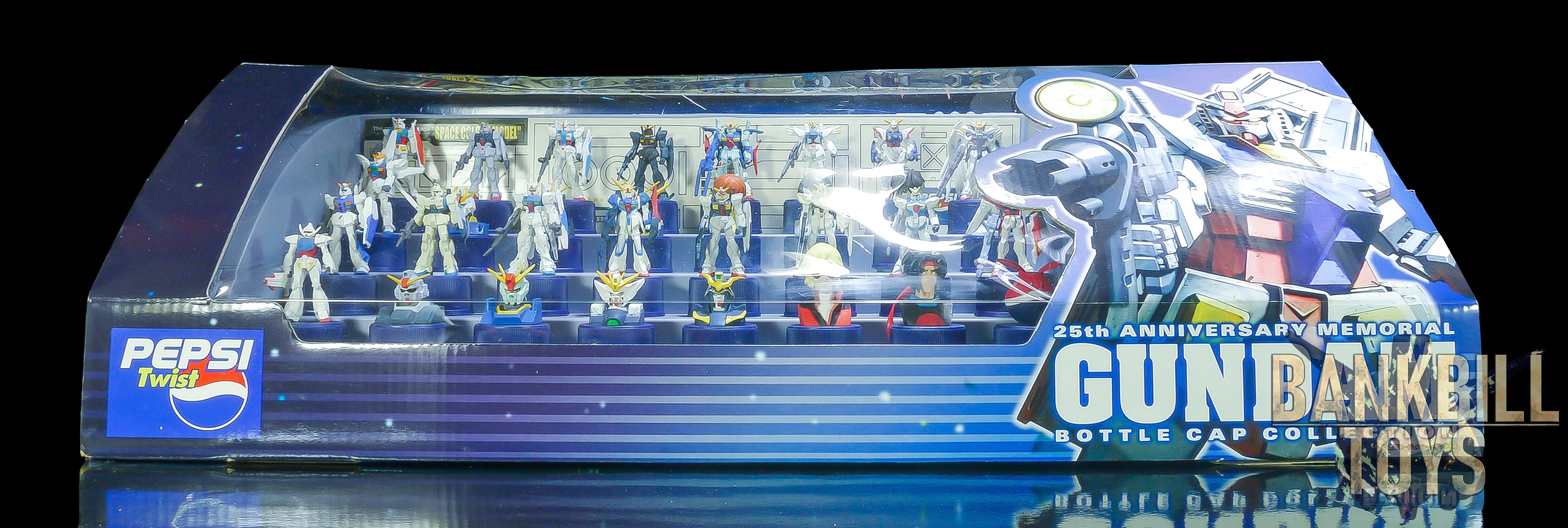 กันดั้ม Diet Pepsi Twist 25th Anniversary Memorial Gundam Bottle Cap Collection Set (ครบเซ็ต 32 แบบ)