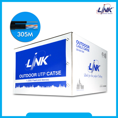 CAT5E UTP, PE OUTDOOR w/Drop Wire (Single Jacket) สายแลนภายนอกมีสลิง