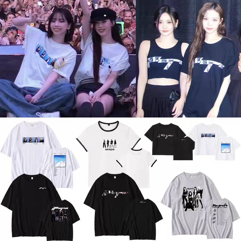 เสื้อยืด aespa : 2024 aespa LIVE TOUR - SYNK : PARALLEL LINE