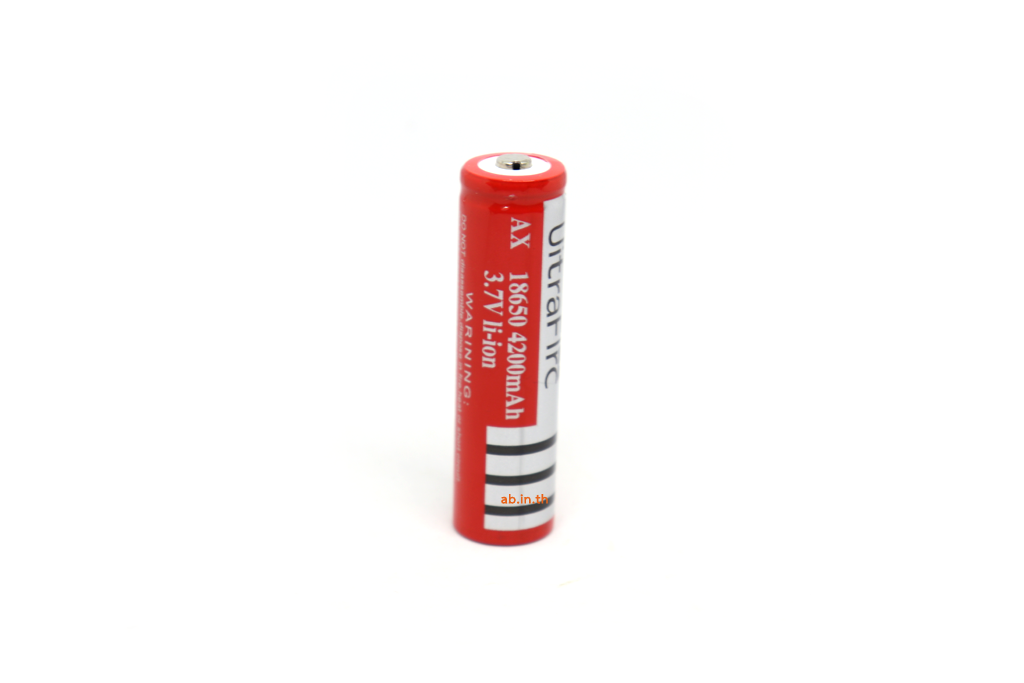 ถ่านชาร์จ Ultrafire 18650 3.7V 4200mAh (สีแดง)