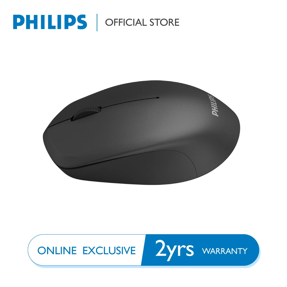 Mouse เมาส์ไร้สาย Philips M344 Wireless Mouse 2.4GHz SPK7344 ใช้งานง่าย พกพาสะดวก