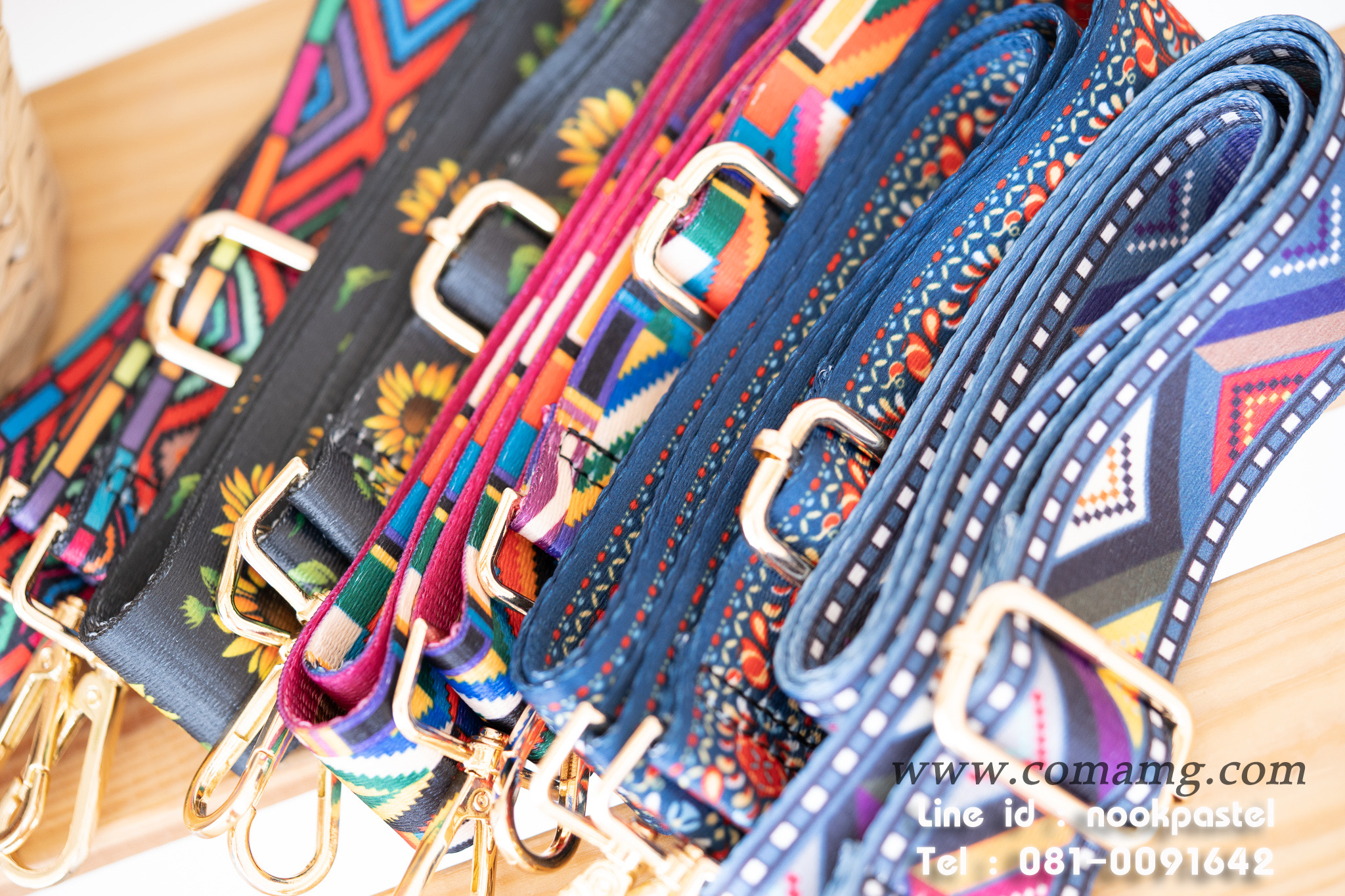 สายกระเป๋า สายผ้าลายแฟชั่น