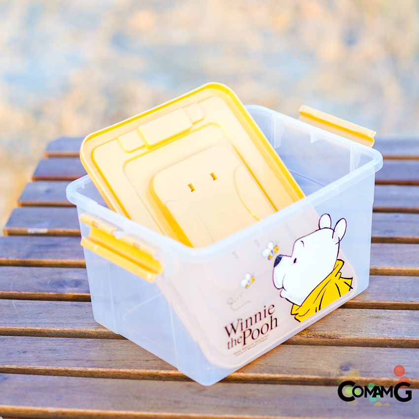 กล่องอเนกประสงค์มีหูล็อค กล่องหูหิ้ว กล่องใส่ของอเนกประสงค์ ลายการ์ตูน ลิขสิทธิ์แท้