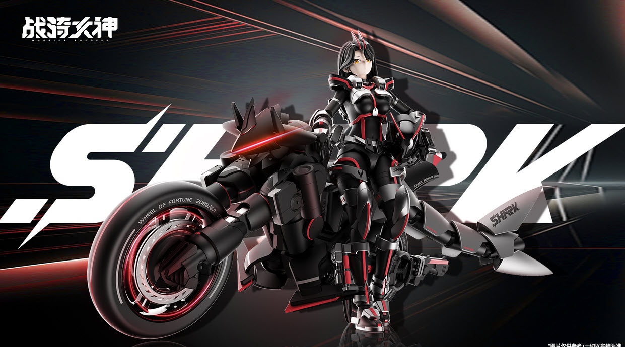 (Preorder ปิดรับวันที่ 16/11/2024 ) เปิดรับPreorder มัดจำ 200 บาท Yubo Model 1/12 Warrior Goddess-Sako Shark Future Cyberpunk