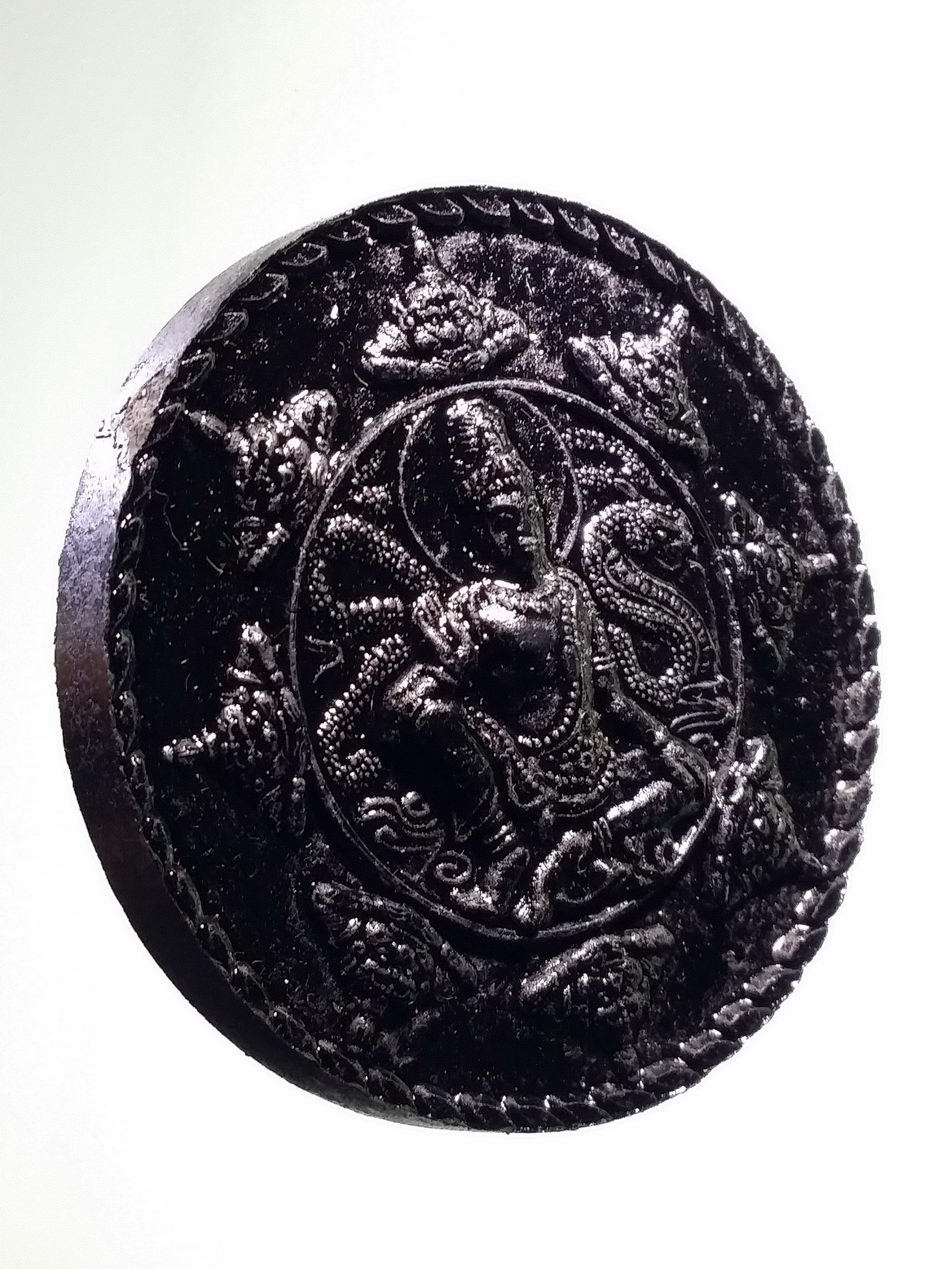 รหัสสินค้า จตุคามรามเทพ 854 จตุคาม - รามเทพ - กรมหลวงชุมพรเขตอุดมศักดิ์ รุ่นบารมีธรรมสร้างโบสถ์ วัดแสงธรรมบุราราม จังหวัดสมุทรปราการ เนื้อว่านดำ