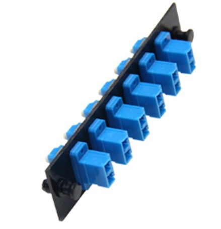 UF-2222SM Fiber Optic 6 LC Duplex Snap-In Adapter Plate (SM & MM.)