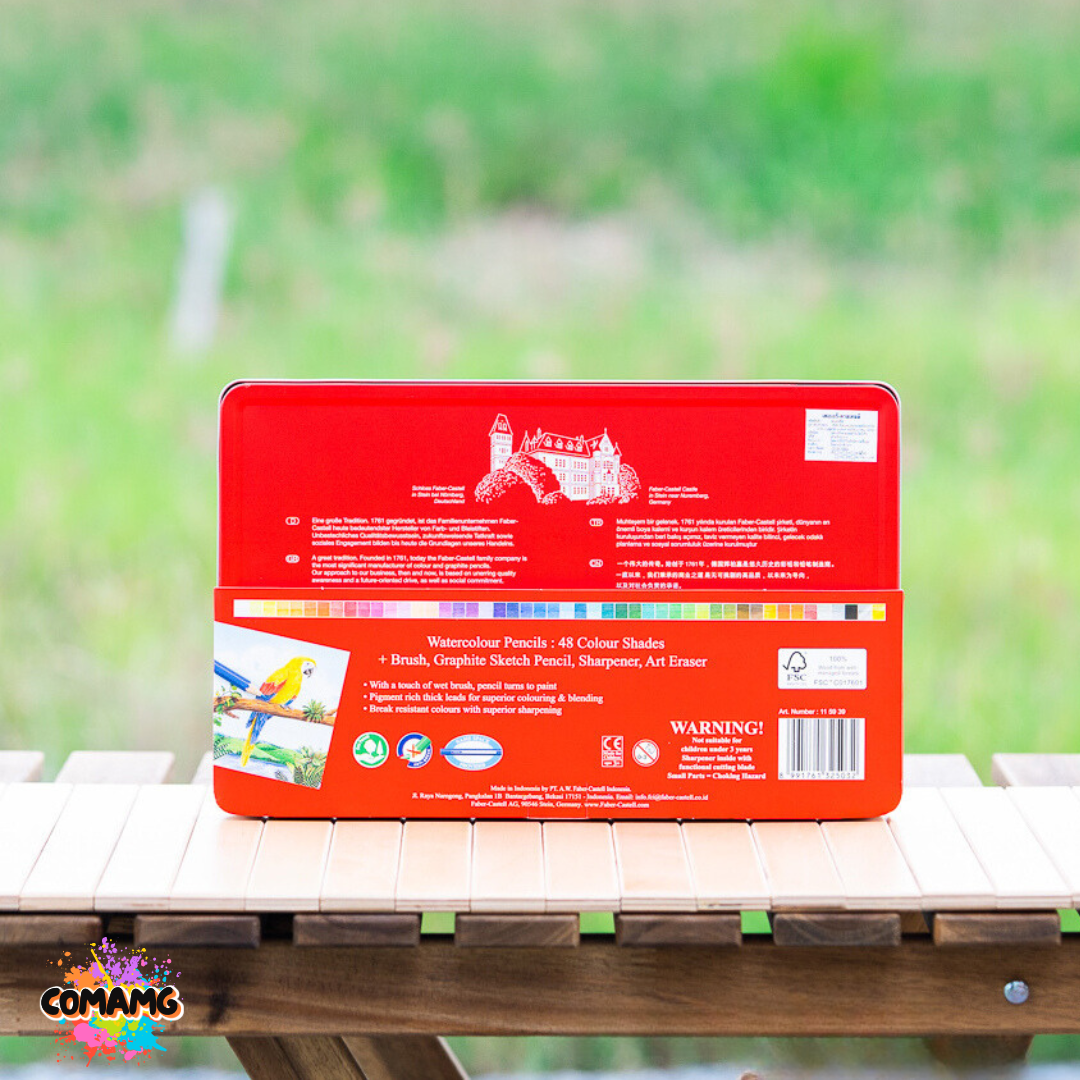 Faber Castell สีไม้นกแก้ว ระบายน้ำ ดินสอสี กล่องเหล็ก รุ่น 12,24,36,48สี พร้อมส่ง