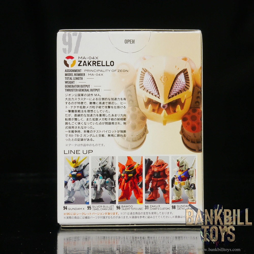 กันดั้ม Bandai Candy Toy FW Gundam Converge 16 No.97 MA-04X Zakrello