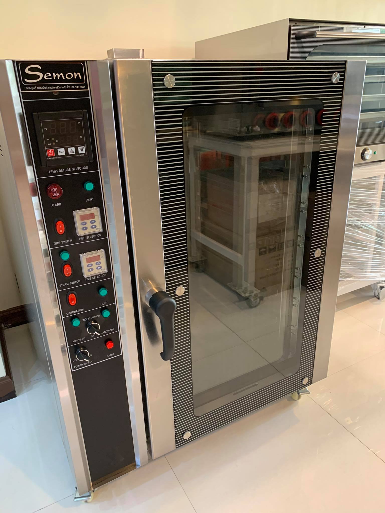 ขาย เตาอบลมร้อนระบบแก๊สคุมไฟฟ้า 8 ถาด SI-CO8G