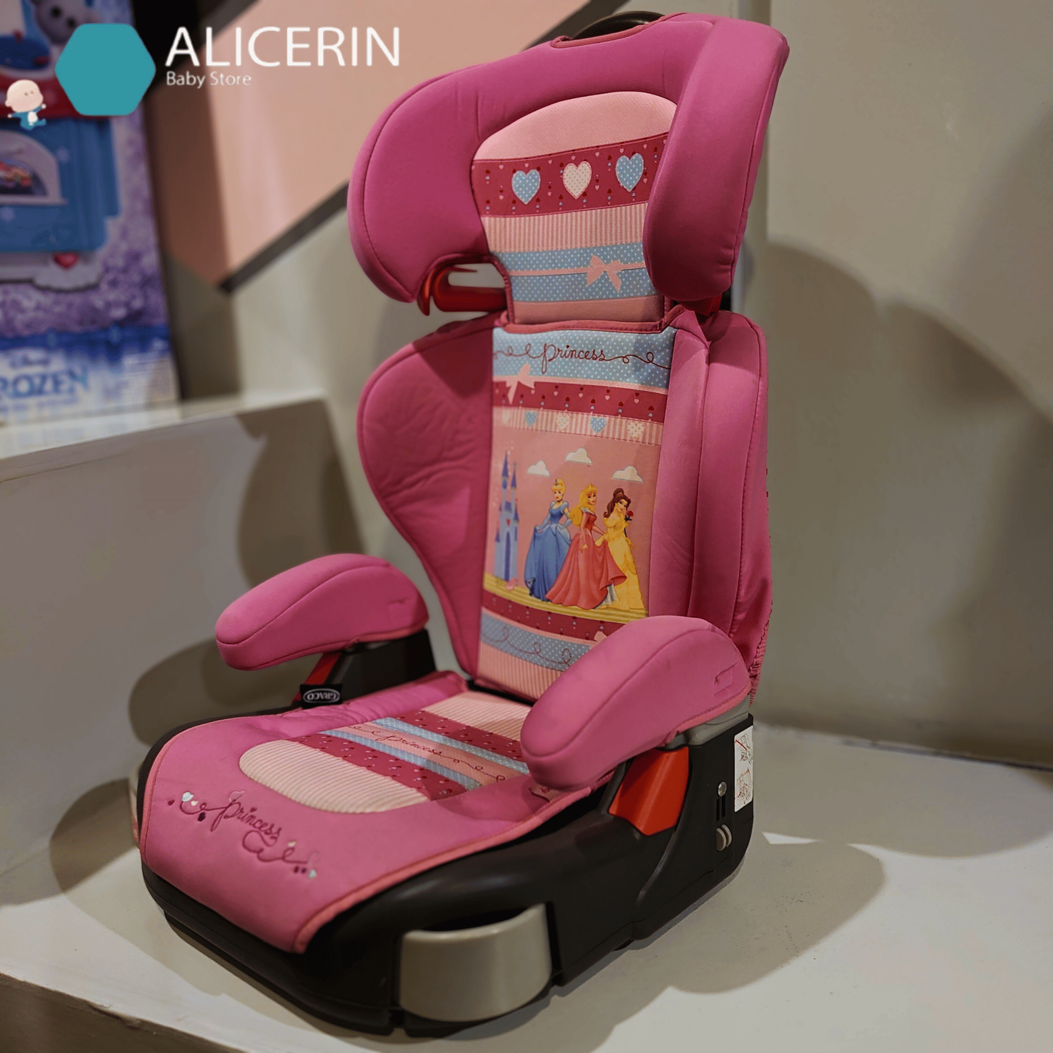 บูสเตอร์ Booster Seat "Graco" Junior Maxi Plus Limited Disney Princess ผ่านการตรวจมาตรฐานความปลอดภัย