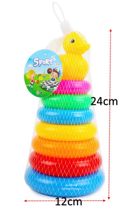 ห่วงเรียงซ้อนเป็ดสายรุ้ง