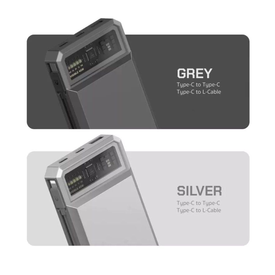 Orsen Eloop E59L สีเทา Power Bank PD 30W QC 3.0 20000mAh พาวเวอร์แบงค์ ชาร์จเร็ว