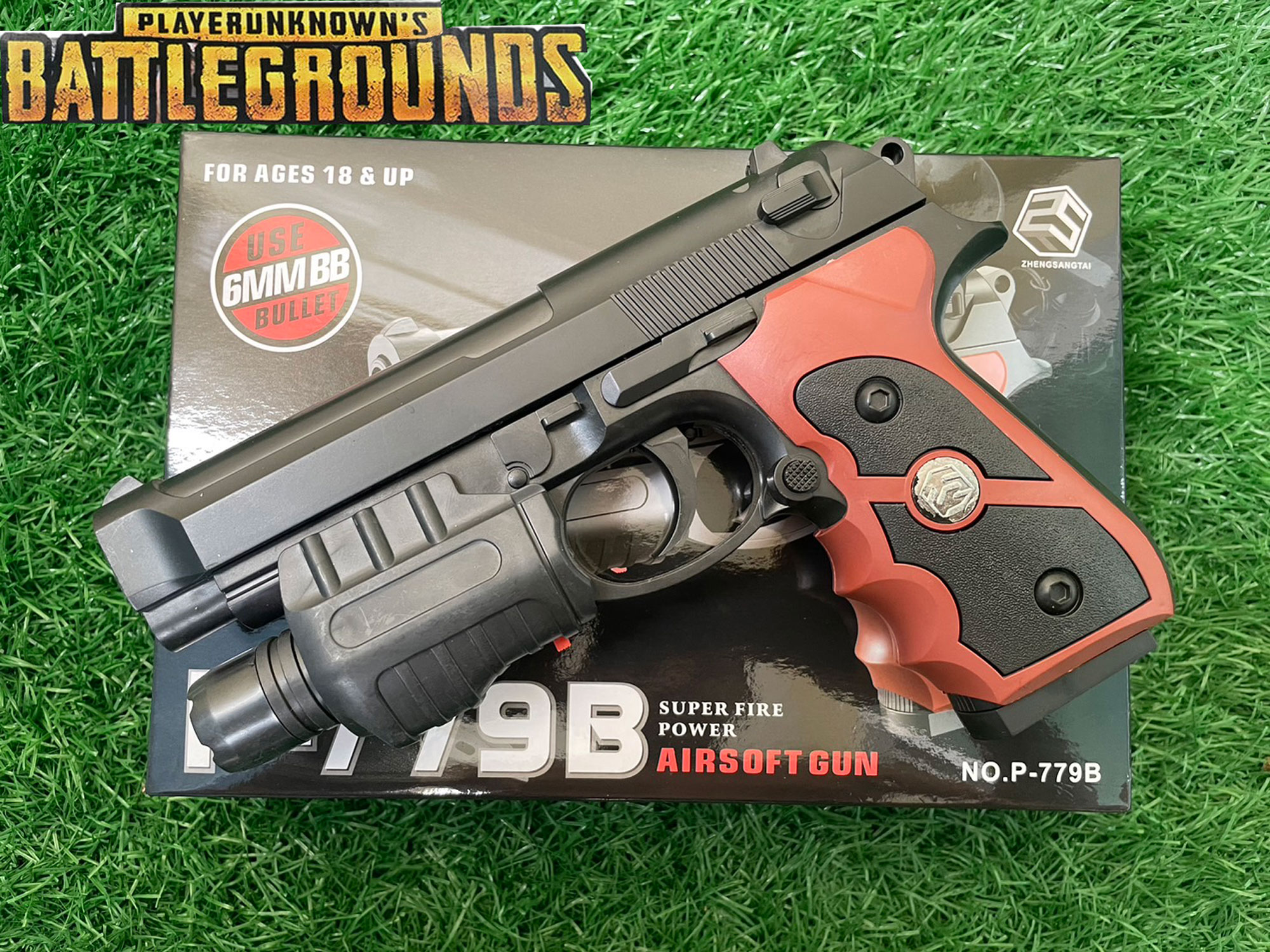 ปืนของเล่น ปืนอัดลมของเล่น ปืนอัดลมพลาสติก ปืนอัดลมพกสั้น ปืนอัดลม ชักยิงทีละนัด รุ่น P-779B