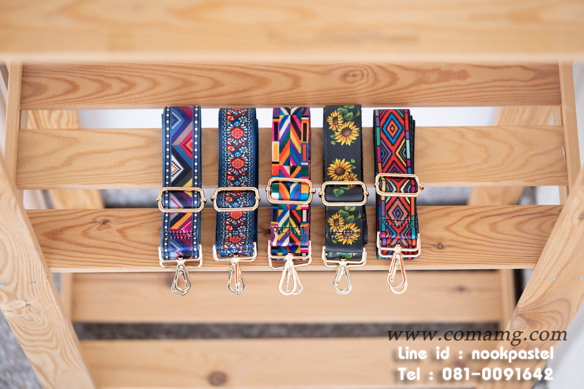 สายกระเป๋า สายผ้าลายแฟชั่น