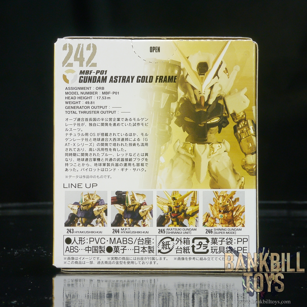 กันดั้ม Bandai Candy Toy FW Gundam Converge Gold Edition No.242 MBF-P01 Gundam Astray Gold Frame
