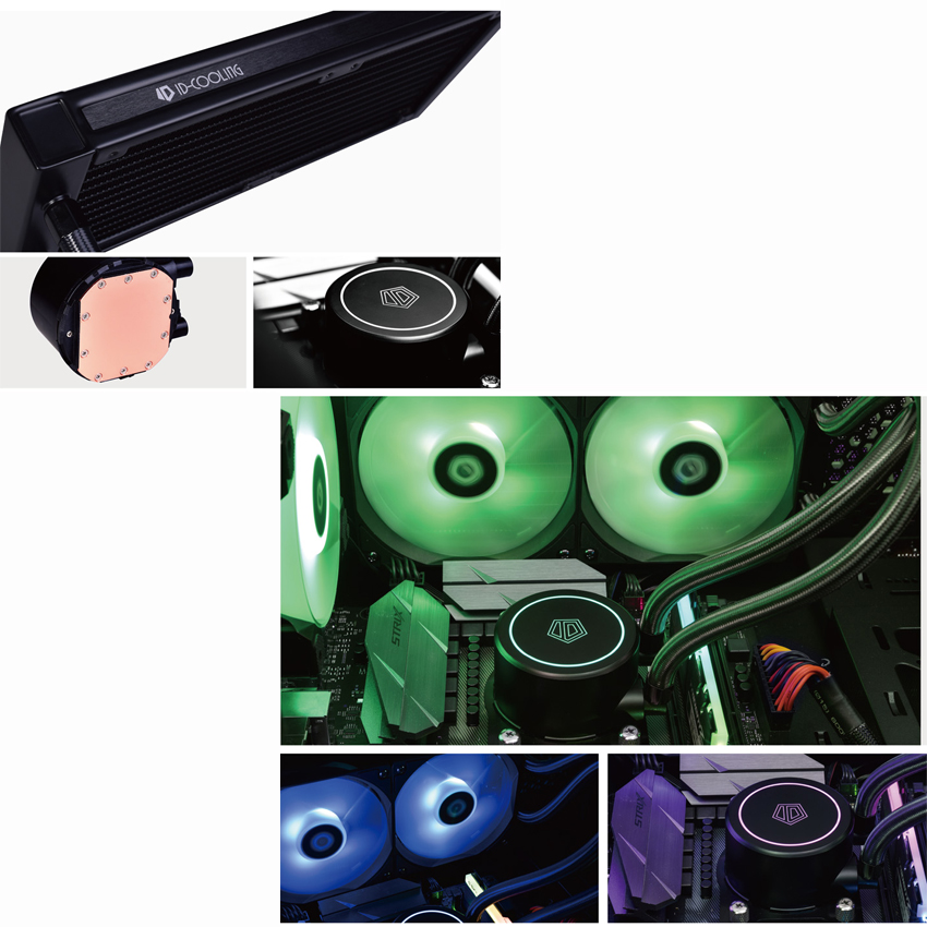 ชุดน้ำID-COOLING AURAFLOW X 240 ชุดน้ำระบายความร้อนCPU 2ตอน