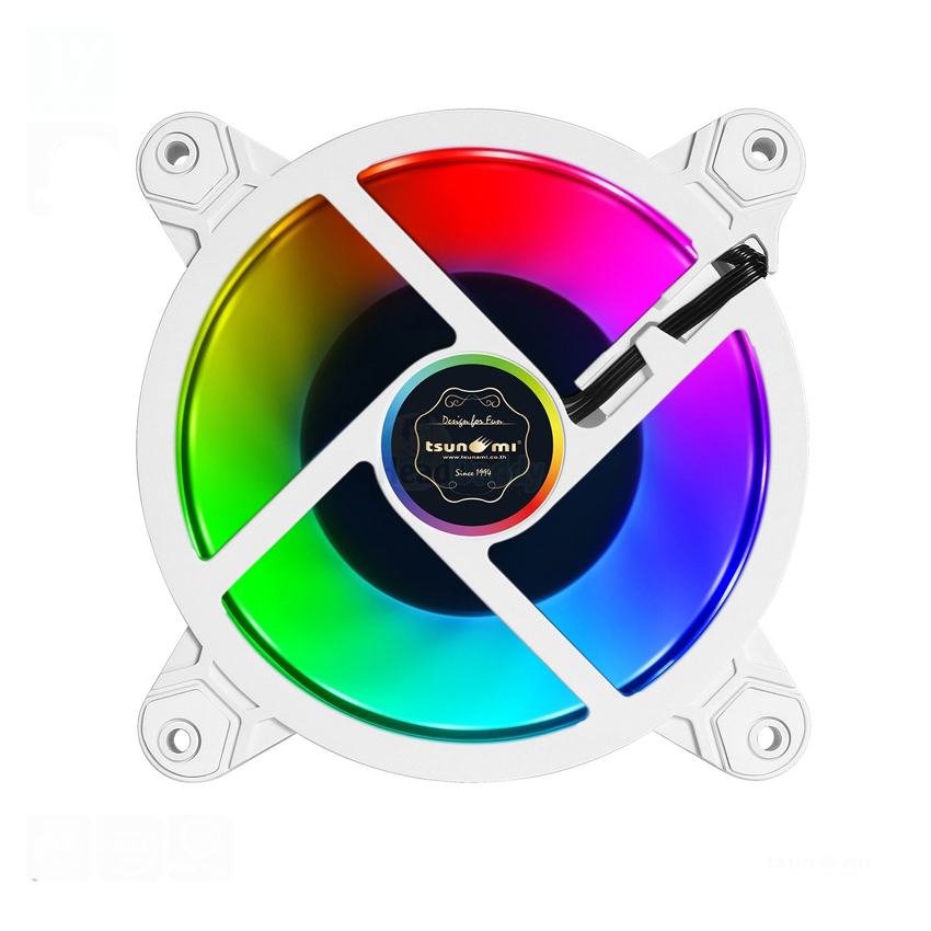 พัดลมTsunami รุ่นProtector 1262 ARGB White สินค้าใหม่