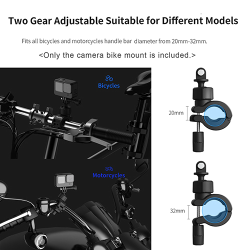 Telesin 360 Degree Rotation Handlebar Mount Bike Bicycle Motorcycle Bracket มอเตอร์ไซต์ จักรยาน GoPro l Action Camera