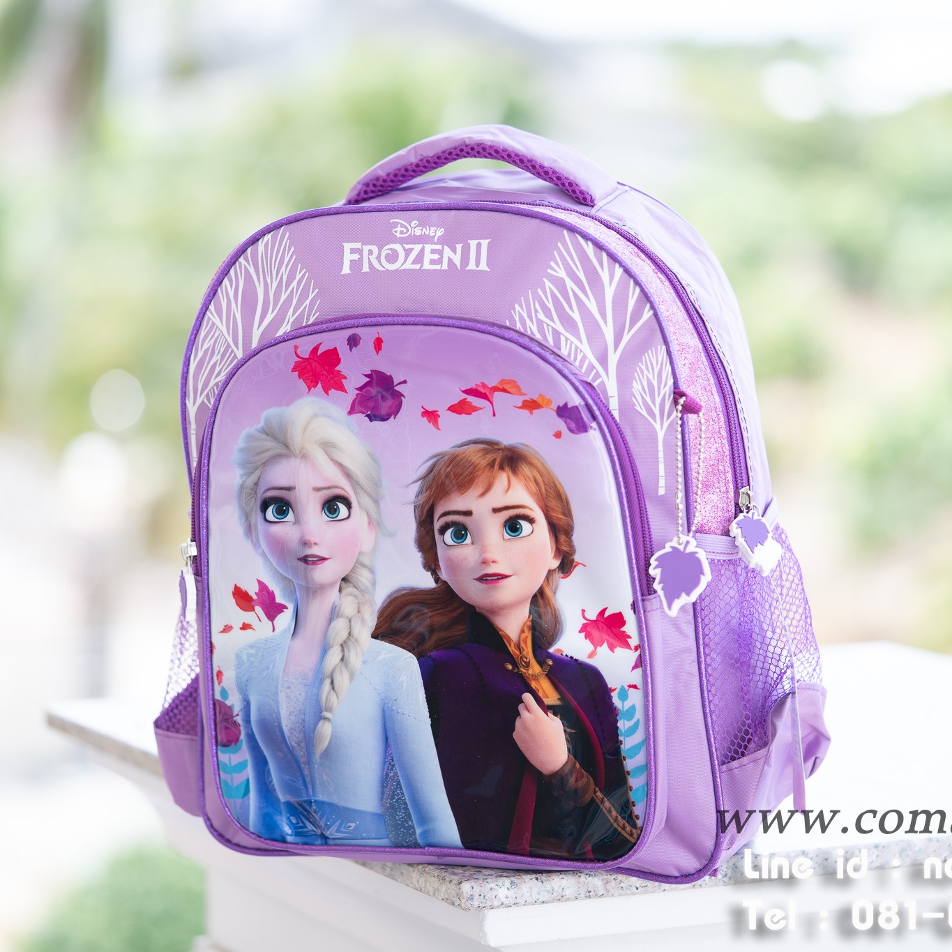 กระเป๋าเป้เอลซ่าอันนา (Frozen) สีม่วง ลิขสิทธิ์แท้ 12นิ้ว