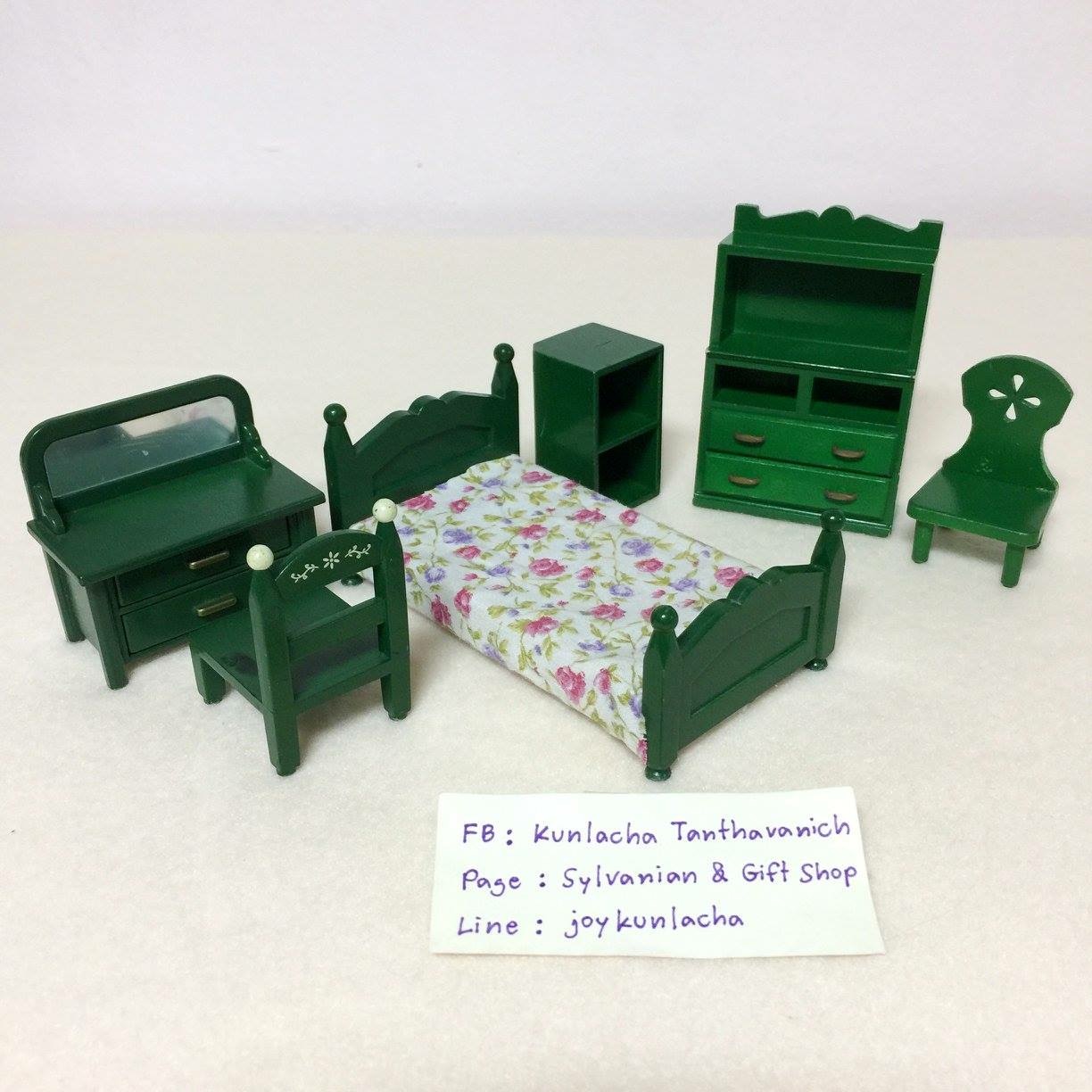 ชุดเฟอร์นิเจอร์สีเขียววินเทจ งานรุ่นเก่าค่ะ ซิลวาเนียน : Sylvanian Families