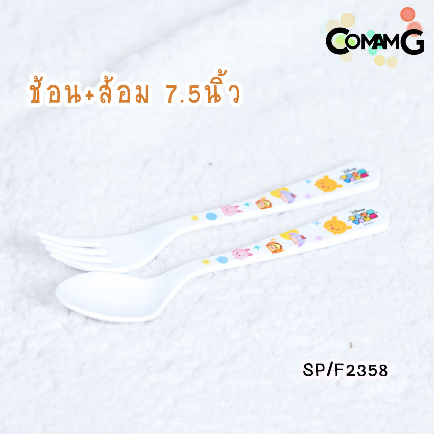 จานชามช้อนเด็ก Disney Tsum Tsum ชุดเซ็ตอุปกรณ์ทานอาหารสำหรับเด็กลายดิสนี่ย์ ซัมซัม ลิขสิทธิ์แท้ ฟลาวเวอร์แวร์(Flower ware) พร้อมส่ง!!!