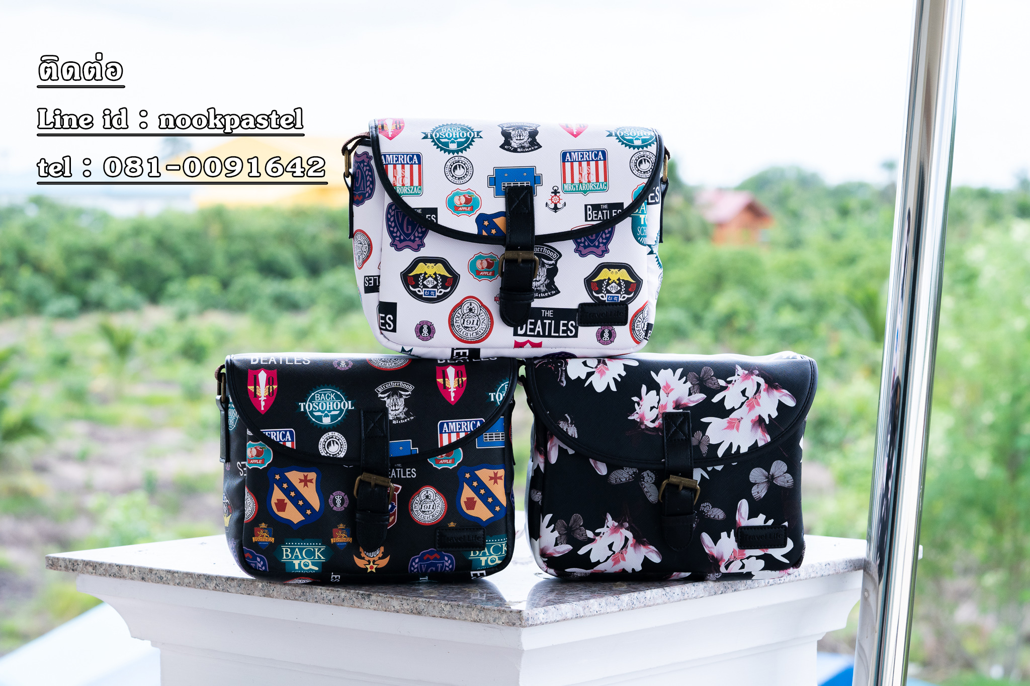 กระเป๋าใส่กล้อง Travel life สไตล์เกาหลี หนังPU