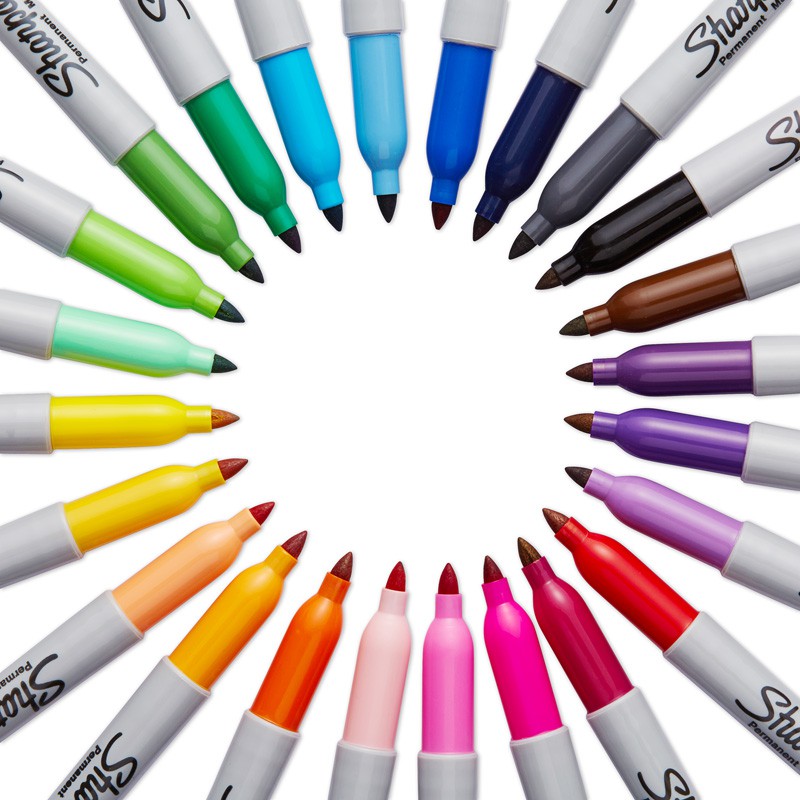 ปากกามาร์คเกอร์ชนิดถาวร Sharpie หัวFine Point 24สี Color Burst