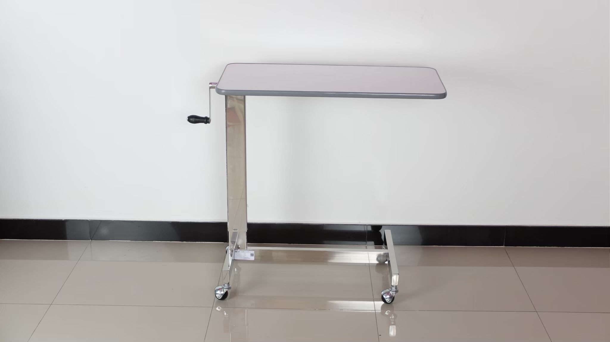 โต๊ะคร่อมเตียงสแตนเลส ขอบยาง PS39