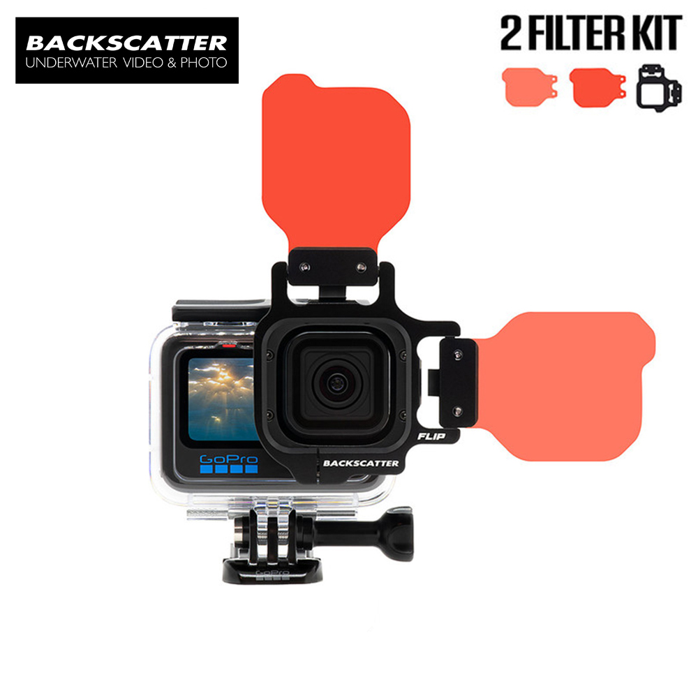 GoPro 11 / 10 / 9 / 8 / 7 / 5 Backscatter Flip10 Shallow (10-25 feet) & Dive Filters (25-80 feet)
