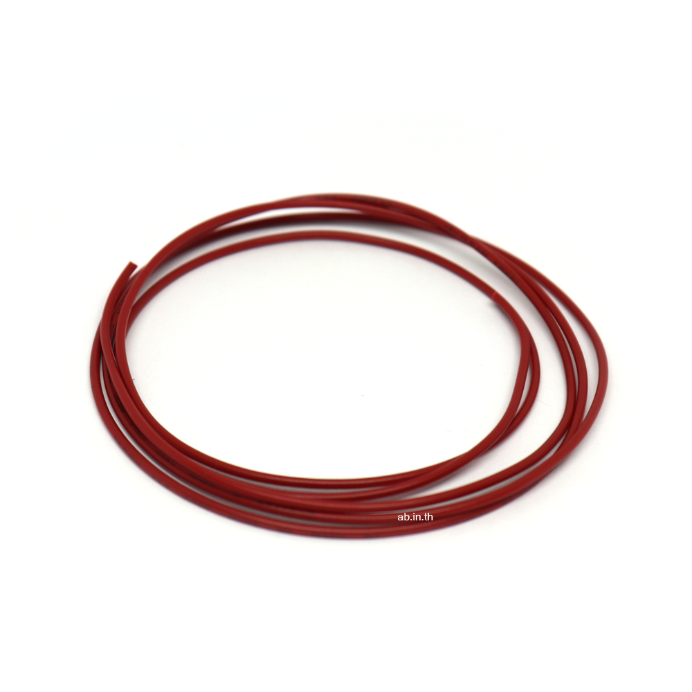 สายไฟอ่อน AWG-24 สีแดง (ความยาว 1 เมตร) ใส้เต็ม