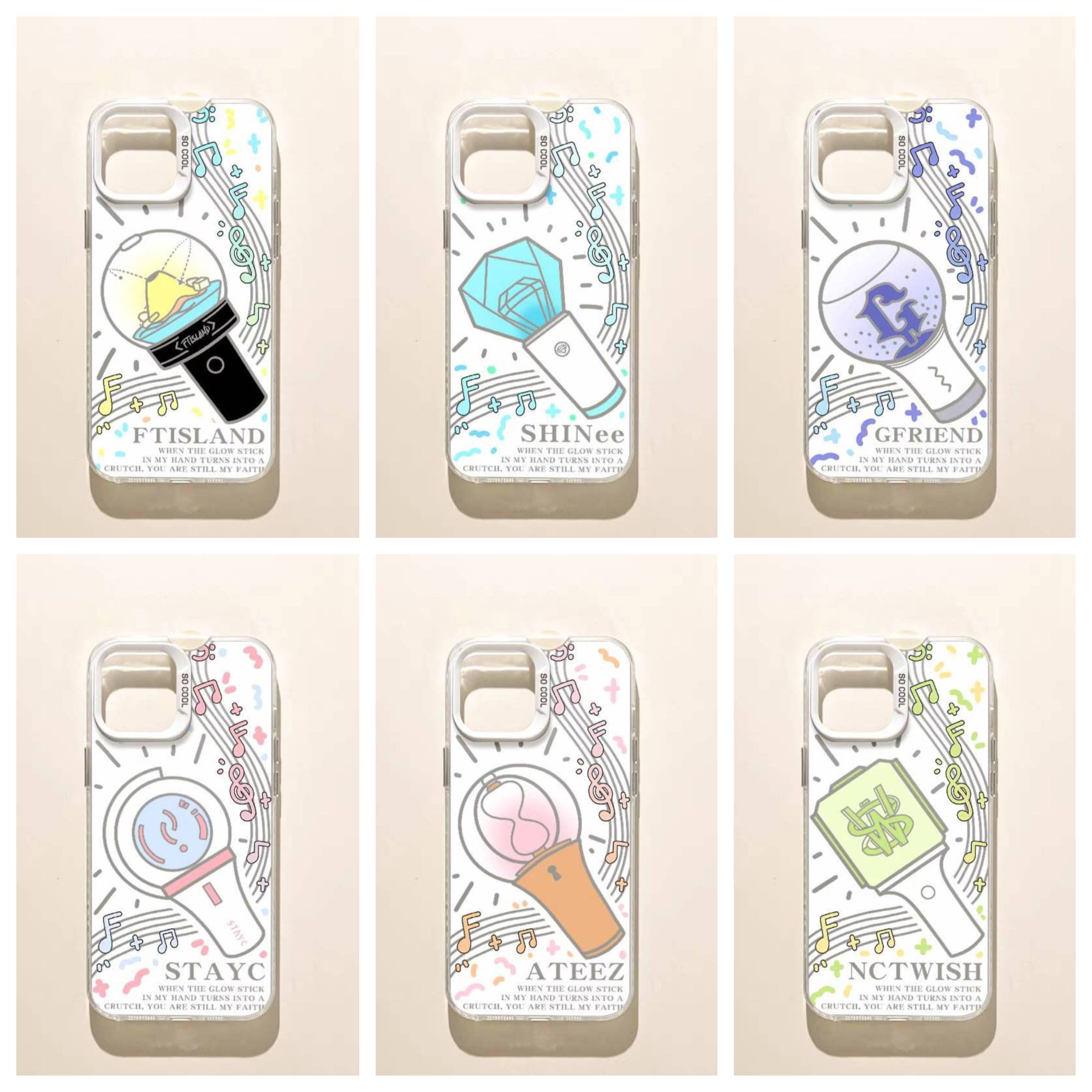 เคสโทรศัพท์มือถือแท่งไฟ เคสบง : FTISLAND SHINee GFRIEND STAYC ATEEZ NCTWISH