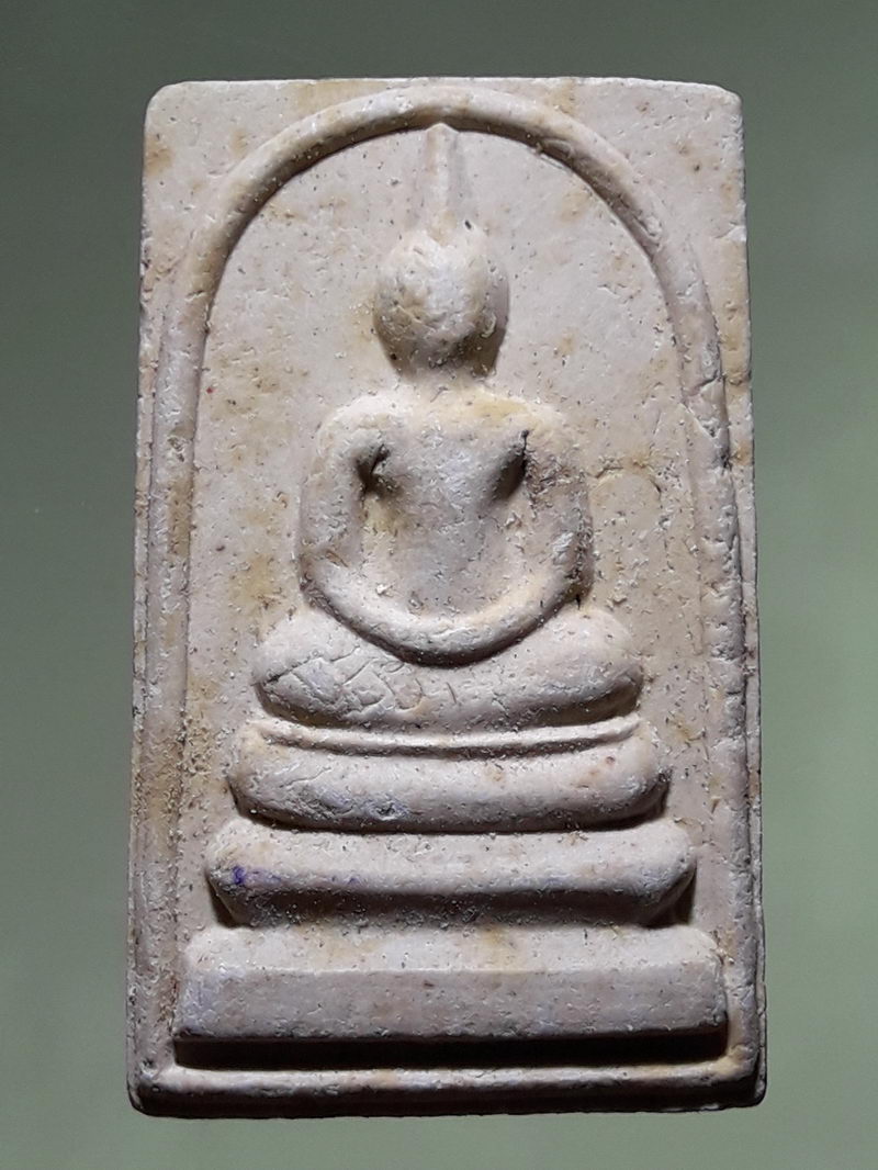 รหัสสินค้า พระสมเด็จ วัดต่างๆ 1316 พระสมเด็จเนื้อผง หลังปั๊มตรายาง รูปธรรมจักร วัดบางพลับ ตำบลบางพรม อำเภอบางคนฑี จังหวัดสมุทรสงคราม