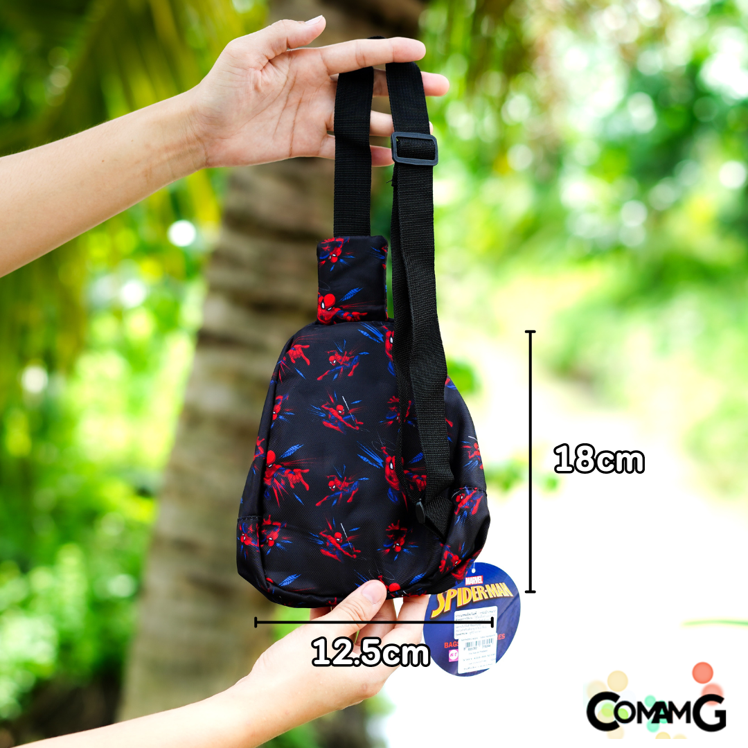 กระเป๋าคาดอกเด็ก ลายสไปร์เดอร์แมน ลิขสิทธิ์แท้ ปรับสายได้ ใส่โทรศัพท์