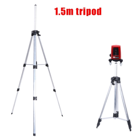 อุปกรณ์ขาตั้งกล้องสามขาสําหรับใช้ในการวัดระดับเลเซอร์หมุนได้ 360 องศา Height: 1.5M